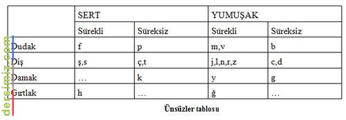 Ses Yolundan Çıkışlarına Göre Ünsüzler